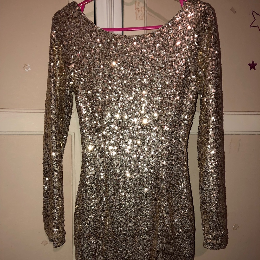 Sequence Gold Dress